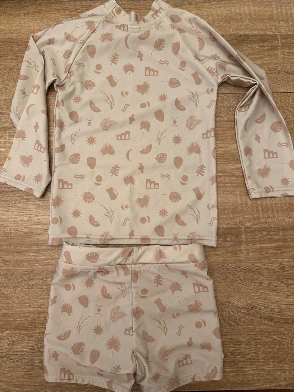 Ollie + Squish Kids Long-Sleeve Rashguard Set - Oasis Print